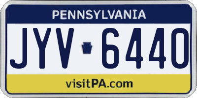 PA license plate JYV6440