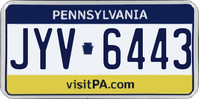 PA license plate JYV6443