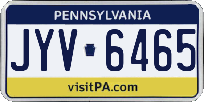 PA license plate JYV6465