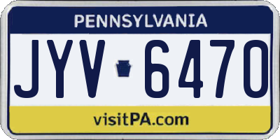 PA license plate JYV6470