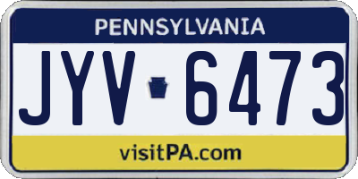 PA license plate JYV6473