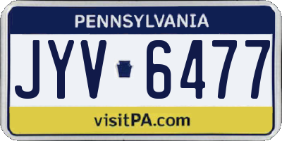 PA license plate JYV6477