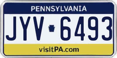 PA license plate JYV6493