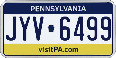 PA license plate JYV6499
