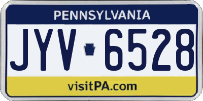 PA license plate JYV6528