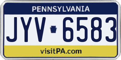 PA license plate JYV6583