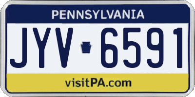 PA license plate JYV6591