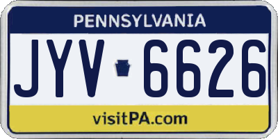 PA license plate JYV6626
