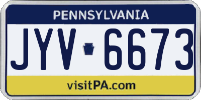 PA license plate JYV6673