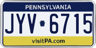 PA license plate JYV6715
