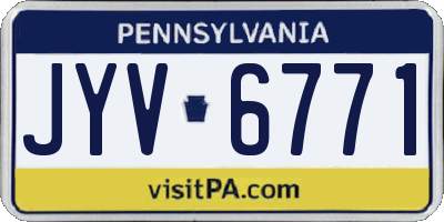 PA license plate JYV6771