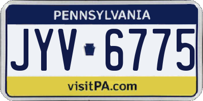 PA license plate JYV6775