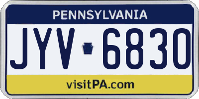 PA license plate JYV6830