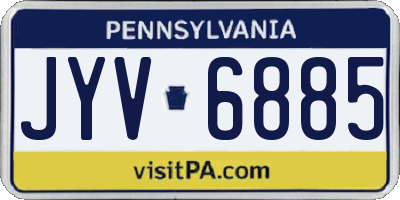 PA license plate JYV6885