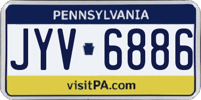 PA license plate JYV6886