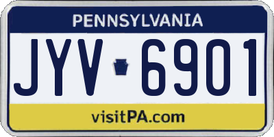 PA license plate JYV6901