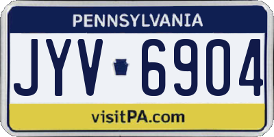 PA license plate JYV6904