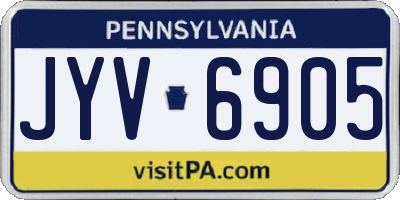 PA license plate JYV6905