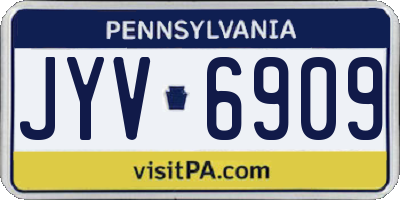 PA license plate JYV6909