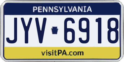 PA license plate JYV6918