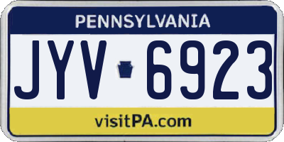PA license plate JYV6923