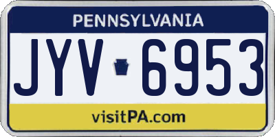PA license plate JYV6953
