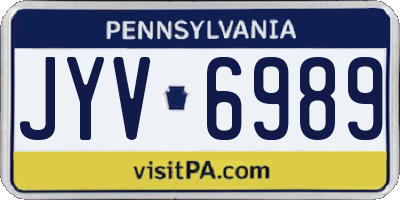 PA license plate JYV6989