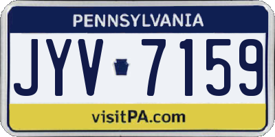 PA license plate JYV7159