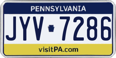 PA license plate JYV7286