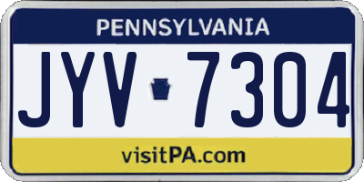 PA license plate JYV7304