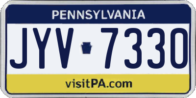 PA license plate JYV7330