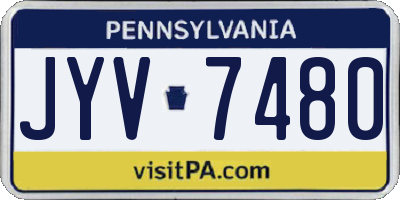 PA license plate JYV7480