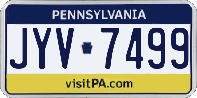 PA license plate JYV7499