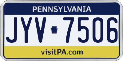 PA license plate JYV7506