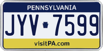 PA license plate JYV7599