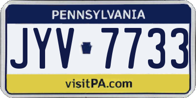 PA license plate JYV7733