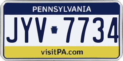 PA license plate JYV7734