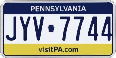 PA license plate JYV7744