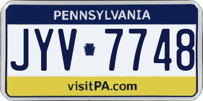 PA license plate JYV7748