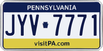 PA license plate JYV7771