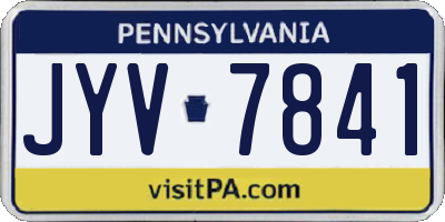 PA license plate JYV7841