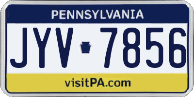 PA license plate JYV7856