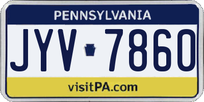 PA license plate JYV7860