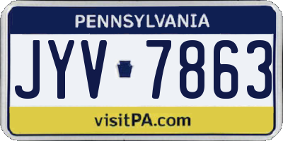 PA license plate JYV7863