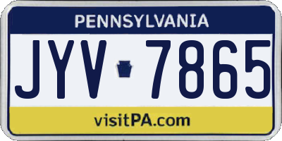 PA license plate JYV7865