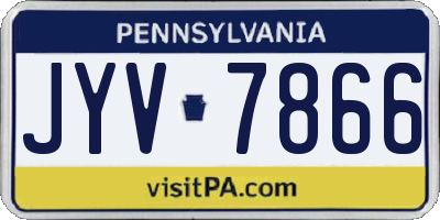 PA license plate JYV7866