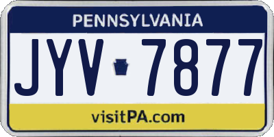 PA license plate JYV7877