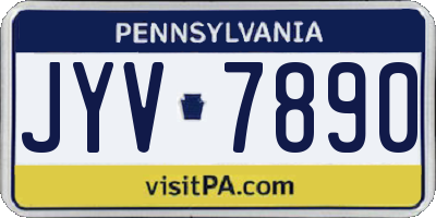 PA license plate JYV7890