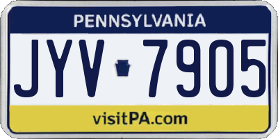 PA license plate JYV7905