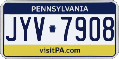 PA license plate JYV7908